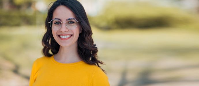 Smiling woman model