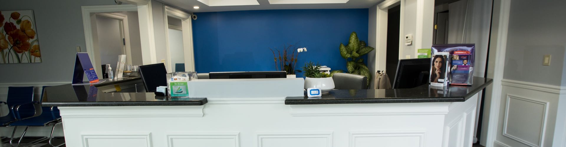 Receptionist desk in our office great neck Ny