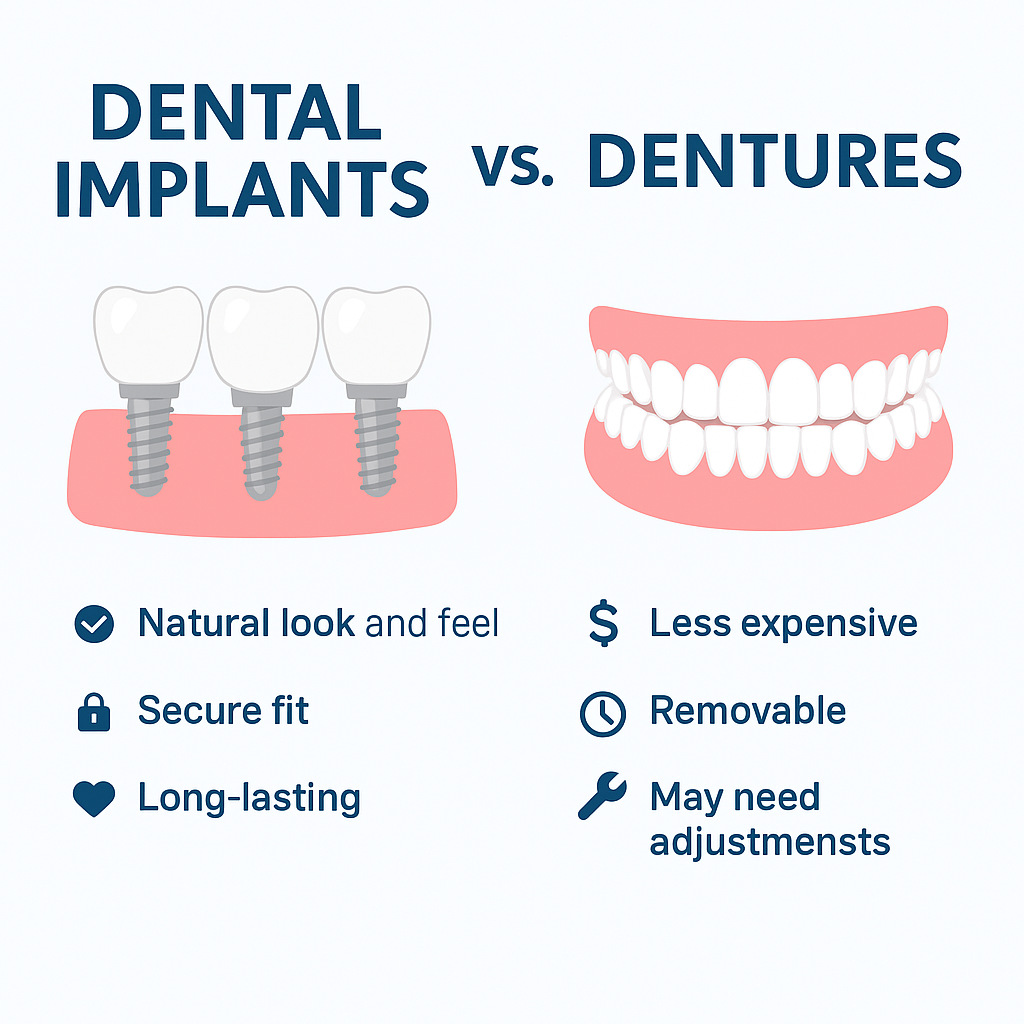 Dental implants or dentures? Compare the pros and cons of each. Learn how Dr. Cohen’s private dental office helps patients restore smiles with comfort and care.